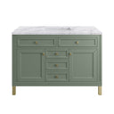 Smokey Celadon / Carrara White - 3 Faucet Holes