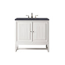 Glossy White / Charcoal Soapstone - 3 Faucet Holes