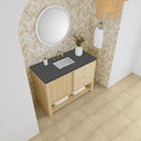 Sunwashed Oak / Charcoal Soapstone - 3 Faucet Holes