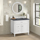Bright White / Charcoal Soapstone - 3 Faucet Holes