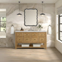 Light Natural Oak / Eternal Jasmine Pearl - 3 Faucet Holes