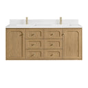 Light Natural Oak / White Zeus - 1 Faucet Hole