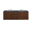 Mid-Century Walnut / Charcoal Soapstone - 3 Faucet Holes