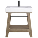 Weathered Timber / Glossy White