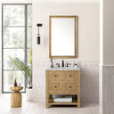 Light Natural Oak / Carrara White - 3 Faucet Holes