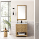 Light Natural Oak / Carrara White - 3 Faucet Holes