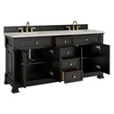 Black Onyx / Victorian Silver - 3 Faucet Holes