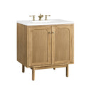Light Natural Oak / White Zeus - 3 Faucet Holes