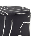 Renwil Artak Indoor Cotton Stool - Black