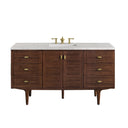 Mid-Century Walnut / Eternal Jasmine Pearl - 3 Faucet Holes