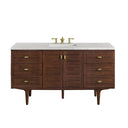 Mid-Century Walnut / Eternal Jasmine Pearl - 3 Faucet Holes