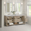 Whitewashed Oak / Victorian Silver - 3 Faucet Holes