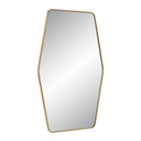 Renwil Mocha 40" Tall Rectangular Mirror - Satin Brass