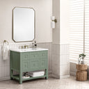 Smokey Celadon / White Zeus - 3 Faucet Holes