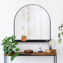 Renwil Wearstley 35" Tall Arch Wall Mirror - Black