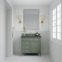 Smokey Celadon / Charcoal Soapstone - 3 Faucet Holes
