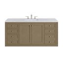 Walnut Whisper / Carrara White - 3 Faucet Holes