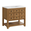 Light Natural Oak / White Zeus - 3 Faucet Holes