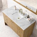 Light Natural Oak / Carrara White - 3 Faucet Holes