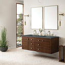 Mid-Century Walnut / Parisien Bleu - 3 Faucet Holes