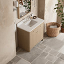 Coastal Driftwood / White Zeus - 3 Faucet Hole