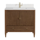 Mid-Century Walnut / White Zeus - 1 Faucet Hole
