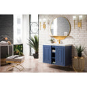 Azure Blue / White Glossy - 1 Faucet Hole