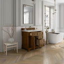 Honey Oak / Victorian Silver - 3 Faucet Holes