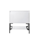 Glossy White / Matte Black - 1 Faucet Hole