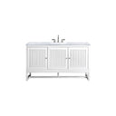Glossy White / Carrara White - 3 Faucet Holes