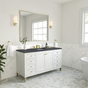 Glossy White / Charcoal Soapstone - 3 Faucet Holes