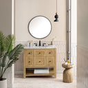 Light Natural Oak / Carrara White - 3 Faucet Holes