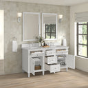 Bright White / Victorian Silver - 3 Faucet Holes