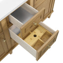 Light Natural Oak / White Zeus - 3 Faucet Holes