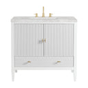 Bright White / Victorian Silver - 3 Faucet Holes