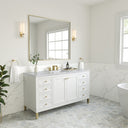 Glossy White / Carrara White - 3 Faucet Holes