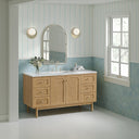 Light Natural Oak / Carrara White - 3 Faucet Holes