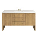 Light Natural Oak / White Zeus - 3 Faucet Holes