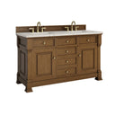 Honey Oak / Victorian Silver - 3 Faucet Holes