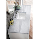 Glossy White / Carrara White - 3 Faucet Holes
