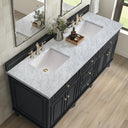 Black Onyx / Carrara White - 3 Faucet Holes