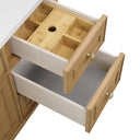 Light Natural Oak / Parisien Bleu - 3 Faucet Holes