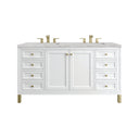 Glossy White / Victorian Silver - 3 Faucet Holes