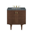 Mid-Century Walnut / Parisien Bleu - 3 Faucet Holes
