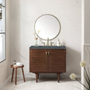 Mid-Century Walnut / Parisien Bleu - 3 Faucet Holes