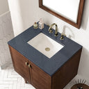 Mid-Century Walnut / Charcoal Soapstone - 3 Faucet Holes
