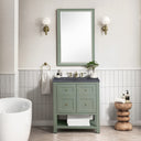 Smokey Celadon / Charcoal Soapstone - 3 Faucet Holes