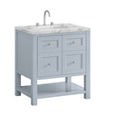 Serenity Blue / Carrara White - 3 Faucet Holes