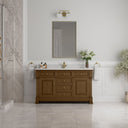 Honey Oak / White Zeus - 1 Faucet Hole