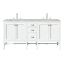 Glossy White / Victorian Silver - 3 Faucet Holes